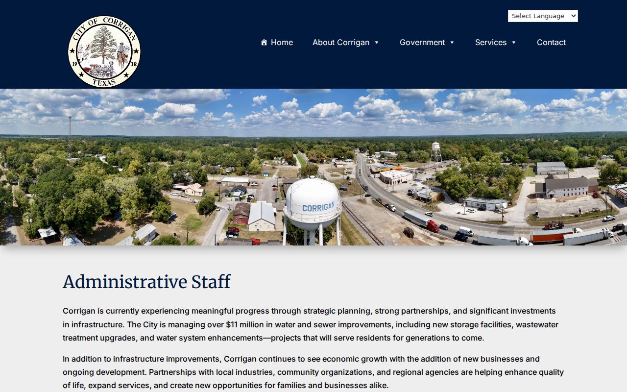Corrigan warrant records reference to the city administrative staff directory