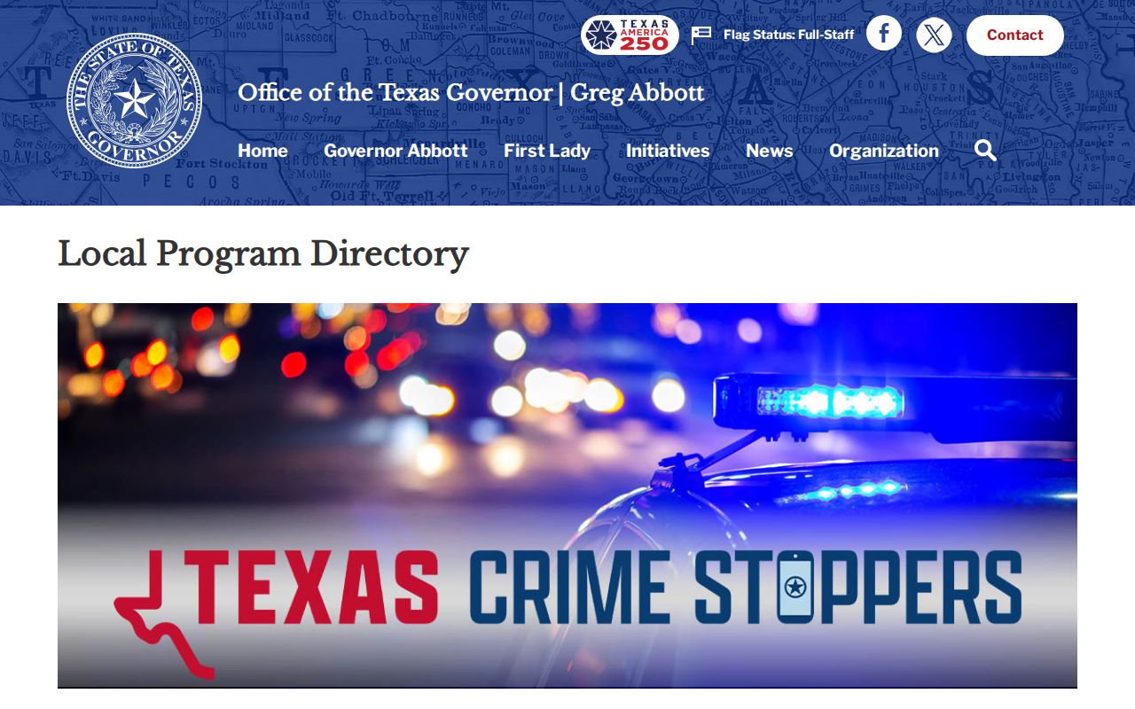 Polk County wanted-list tip reference to the Texas Crime Stoppers directory